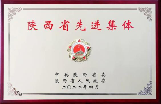 尊龙凯时集团喜获2022年“陕西省先进集体”荣誉称号